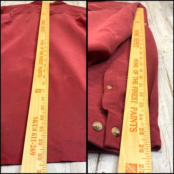 The North Face Red Syncline Long-Sleeve Collared Button-Up Shirt Outdoor Size M - Picture 7 of 9